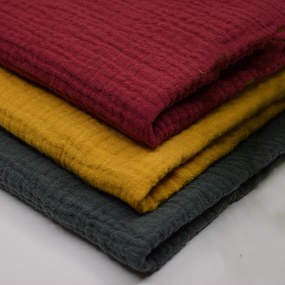 156X120 Crepe Gauze ผ้า 40SX40S ผ้าห่ม Gauze อินทรีย์ No Flurescent Agant