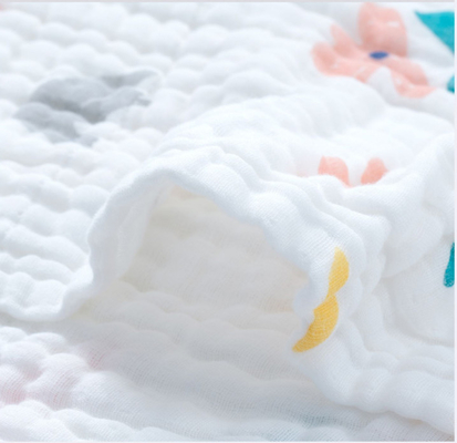 ระบายอากาศได้หกชั้น Crepe Gauze ผ้า Gauze Swaddle Fabric 40SX40S