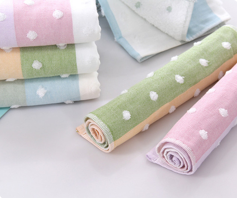Vivid Pattern Crepe 100 Cotton Jacquard Fabric สามชั้น