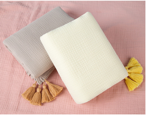 165X135 Crepe Gauze ผ้า Twistless Cotton Gauze Diapers 4 ชั้น 220GSM
