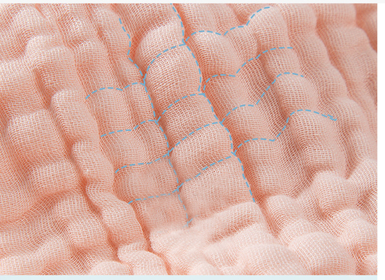Safe Crinkle Gauze Fabric By The Yard ผ้าห่มผ้าฝ้ายเด็ก 175X135 210GSM