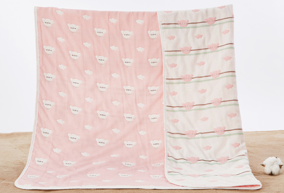 30S ผ้าฝ้ายอินทรีย์ Jacquard ผ้า 160gsm Jacquard Gauze วัสดุ