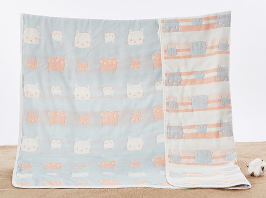 30S ผ้าฝ้ายอินทรีย์ Jacquard ผ้า 160gsm Jacquard Gauze วัสดุ