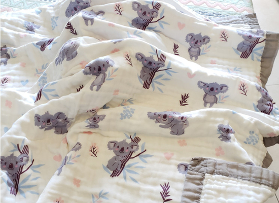 ลวดลาย 40S Kids Swaddle Gauze Fabric ไม่ระคายเคืองย่อยสลายได้