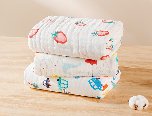 ลวดลาย 40S Kids Swaddle Gauze Fabric ไม่ระคายเคืองย่อยสลายได้