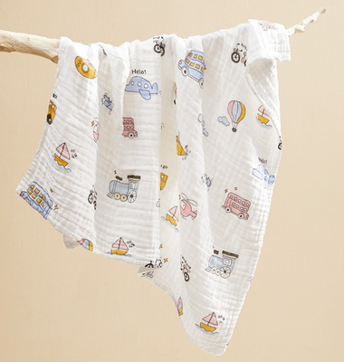 240GSM Gauze Swaddle Fabric เสื้อผ้าเด็กทนความเย็นได้ดี