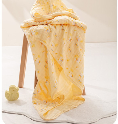 หวีผ้าฝ้ายพิมพ์ลายเอง 170gsm Kids Swaddle Bath Towel