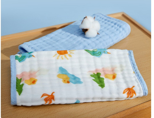 ความคงทนต่อผิวความนุ่มนวลเด็กผ้ากอซ 53 นิ้วทารกแรกเกิด Burp Cloths