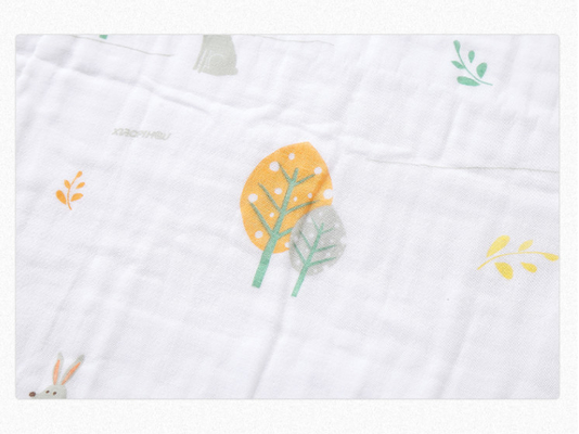 พิมพ์ปฏิกิริยา ผ้าก๊อซ 6 ชั้น 58 นิ้ว ให้ความอบอุ่นเด็ก Swaddle Fabric