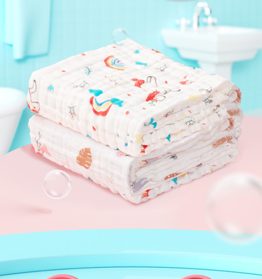ผ้าฝ้ายหลายชั้น Crinkle Gauze ผ้าห่ม Soft Gauze Fabric