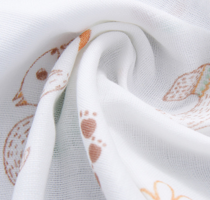 สองชั้น 40S 125GSM Double Gauze วัสดุไม้ไผ่ Swaddle ผ้าห่ม