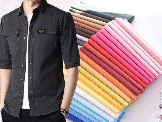 สวมผ้าทอธรรมดาทน 40sX40s 133X100 138GSM สำหรับเสื้อเชิ้ต