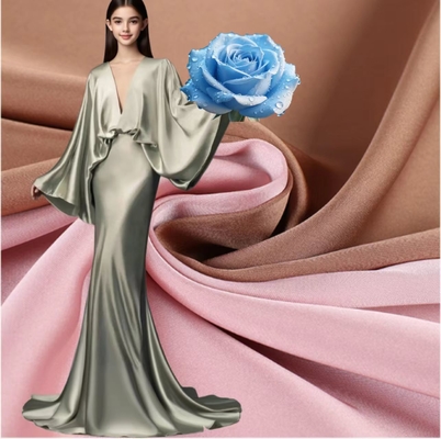 100% Polyester Satin Fabric 185gsm Silk-Like Appearance Trousers , Skirts , Blouses And Dresses