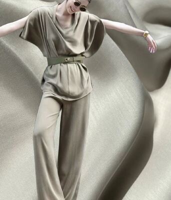 สายใยเซลลูโลสที่ฟื้นฟู 100% Cupro 113gsm สายใยที่ผสมผสาน Cupro Vs Viscose