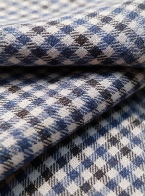 27% ไรยอน 70% โพลิเอสเตอร์ 3% สเปนเด็กซ์ 260 กรัม เช็ค ทนต่อริ้วรอยและทนทาน เนื้อผ้าเนื้อเยื่อเรียบ