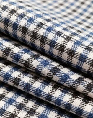 27% ไรยอน 70% โพลิเอสเตอร์ 3% สเปนเด็กซ์ 260 กรัม เช็ค ทนต่อริ้วรอยและทนทาน เนื้อผ้าเนื้อเยื่อเรียบ