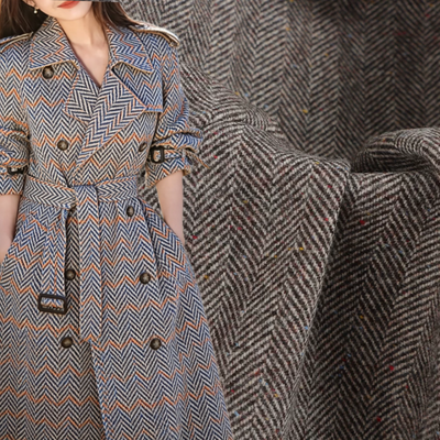 225 GSM Herringbone ผ้าวูลโค้ต 50% – หรูหราเหนือกาลเวลาด้วยสไตล์ยุโรปอันสูงส่ง