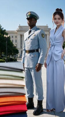 Polyester Yarn-Dyed Stripe Fabric - Wrinkle-Resistant Easy-Care 230gsm Uniform Fabric for Professional Workwear