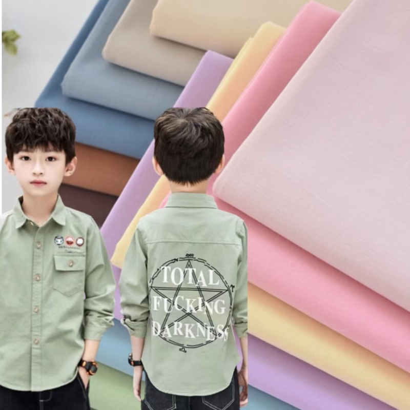 133X100 ผ้าฝ้ายผ้า 50SX50S เลียนแบบ Tencel 110GSM ทอเด็กเสื้อยาวเย็บ