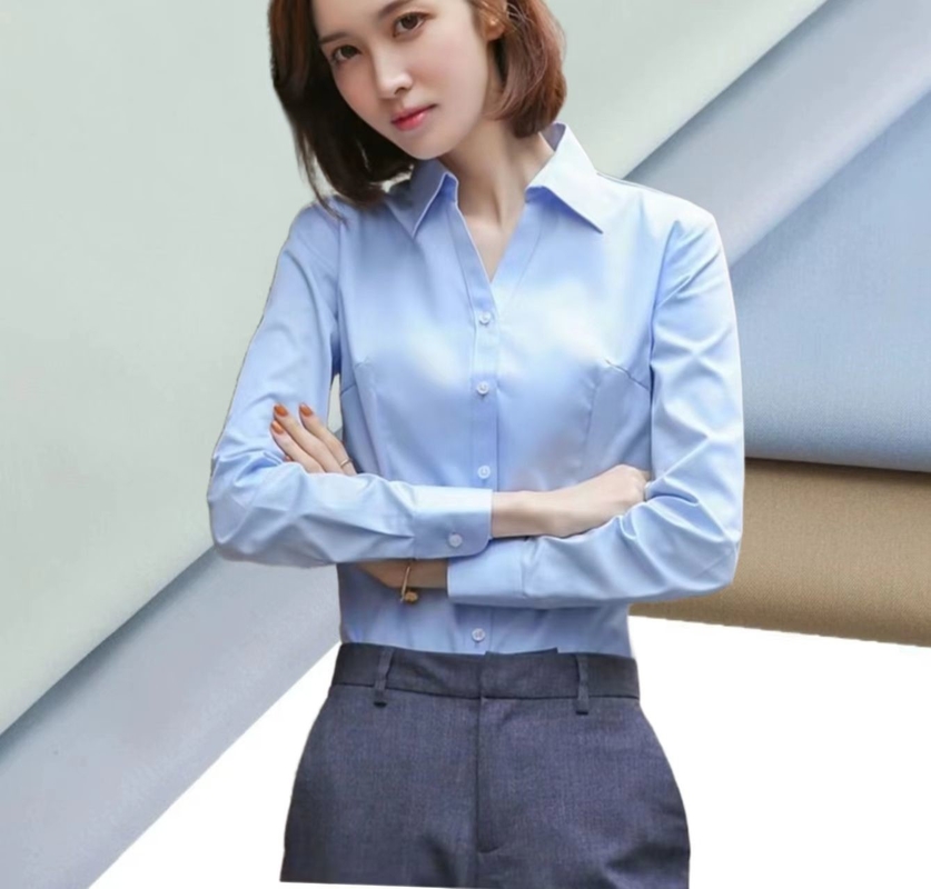 60% Cotton 40% Polyester Twill  CVC Fabric `Pants Daily Workwear 125gsm Office Shirt Clothing