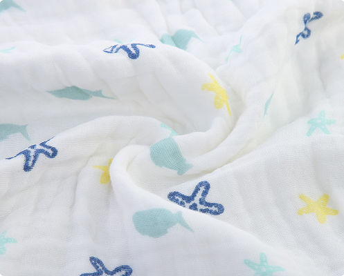 ความคงทนสี่ชั้นผ้าฝ้ายผ้ากอซผ้ากอซผ้าขนหนูอาบน้ำ 57 นิ้ว